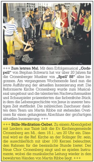 Cronenberger Anzeiger, 18.01.2012